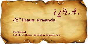 Ölbaum Armanda névjegykártya